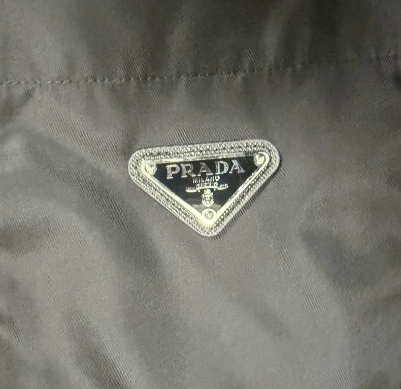 Prada Re-Nylon Triangle Logo Shirt Jacket
