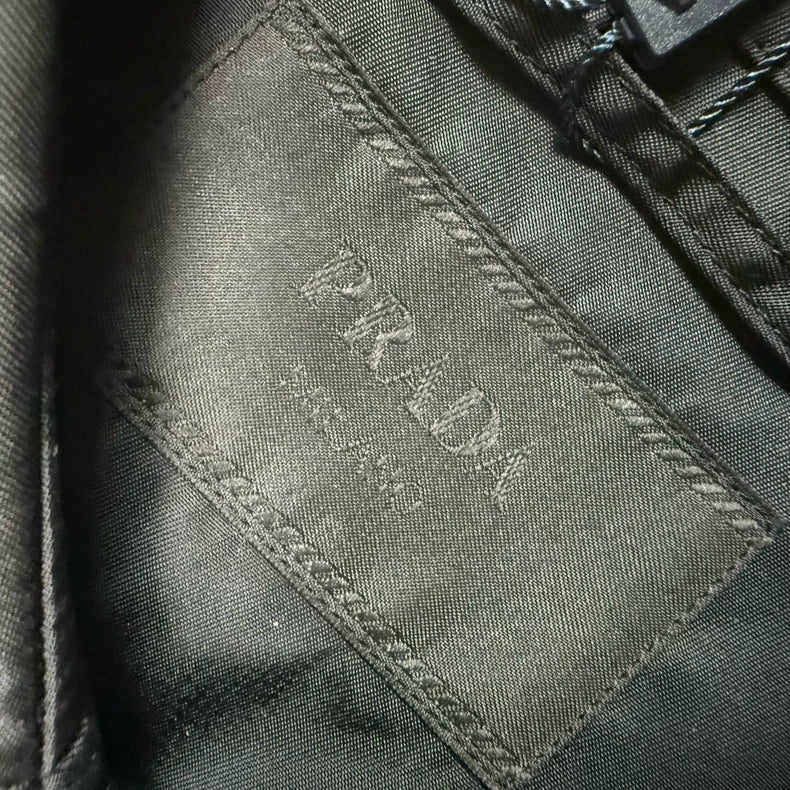 Prada Re-Nylon Triangle Logo Shirt Jacket