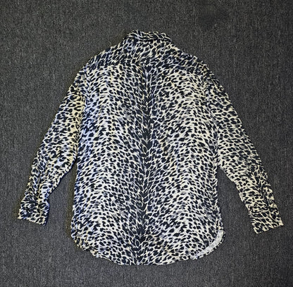 Saint Laurent Leopard Print Button-Up Shirt-yf