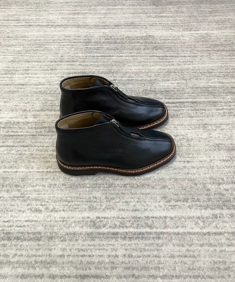 Lemaire Black Zipped Ankle Boots-zp