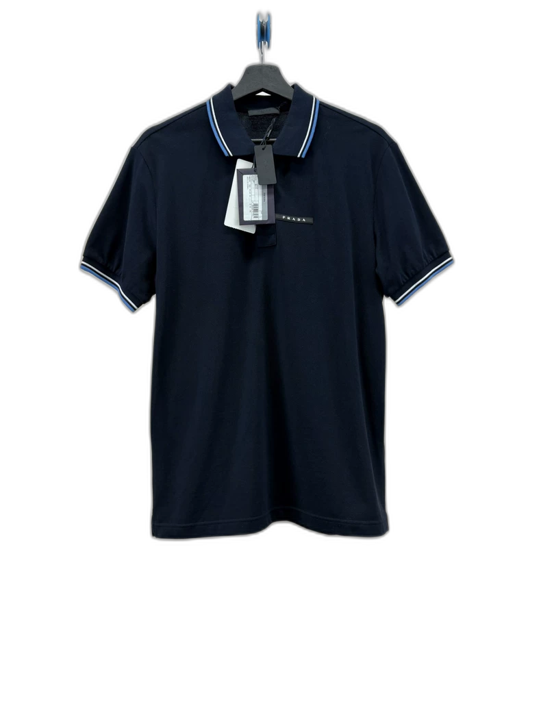 Prada Navy Blue Polo Shirt Size L