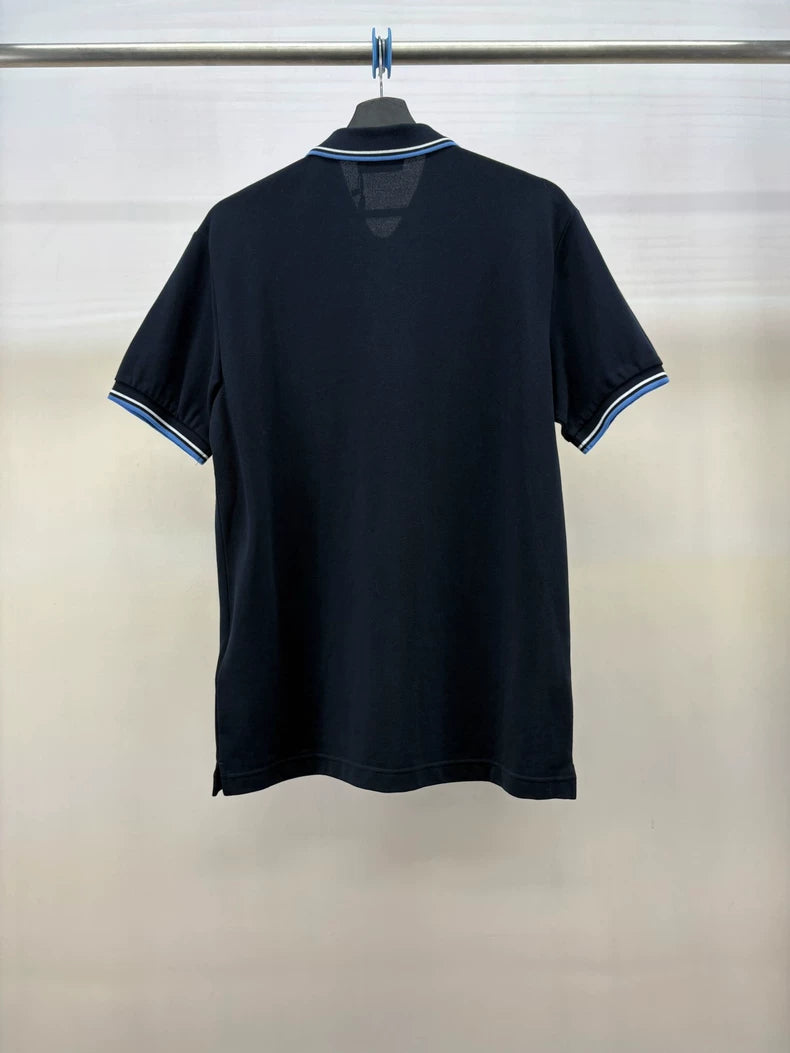 Prada Navy Blue Polo Shirt Size L