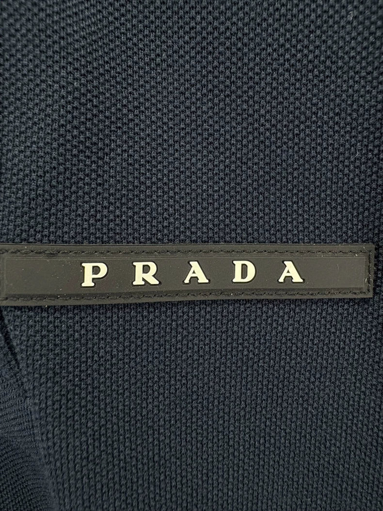 Prada Navy Blue Polo Shirt Size L