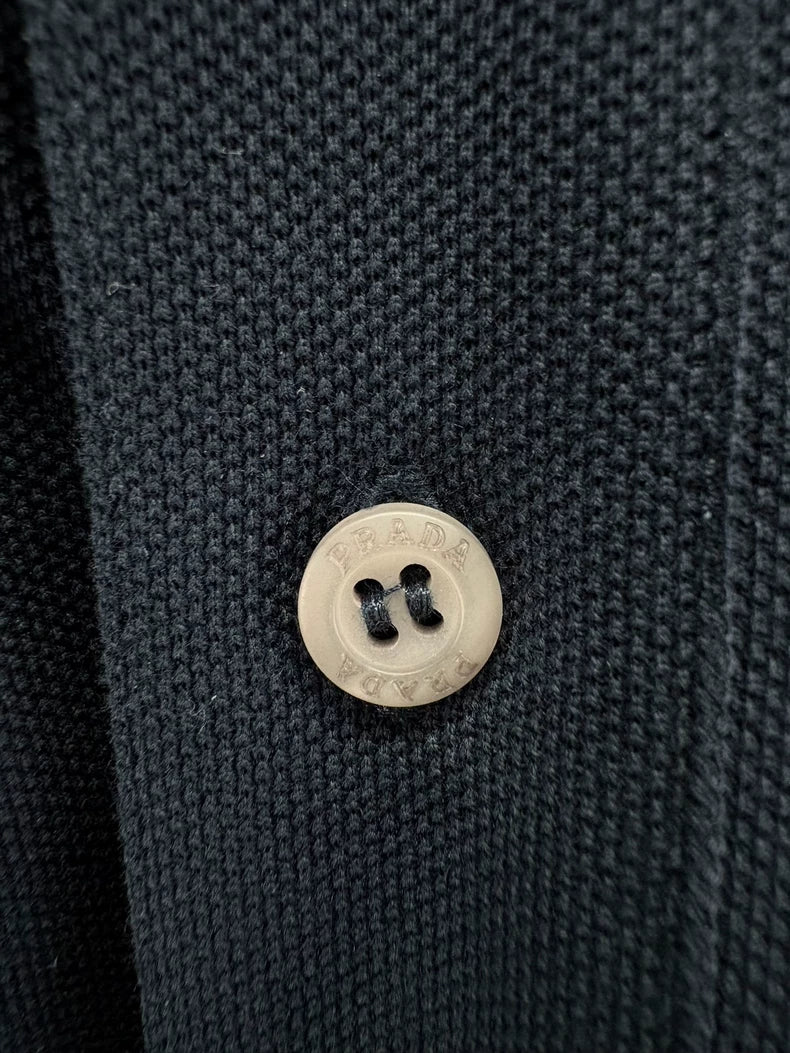 Prada Navy Blue Polo Shirt Size L