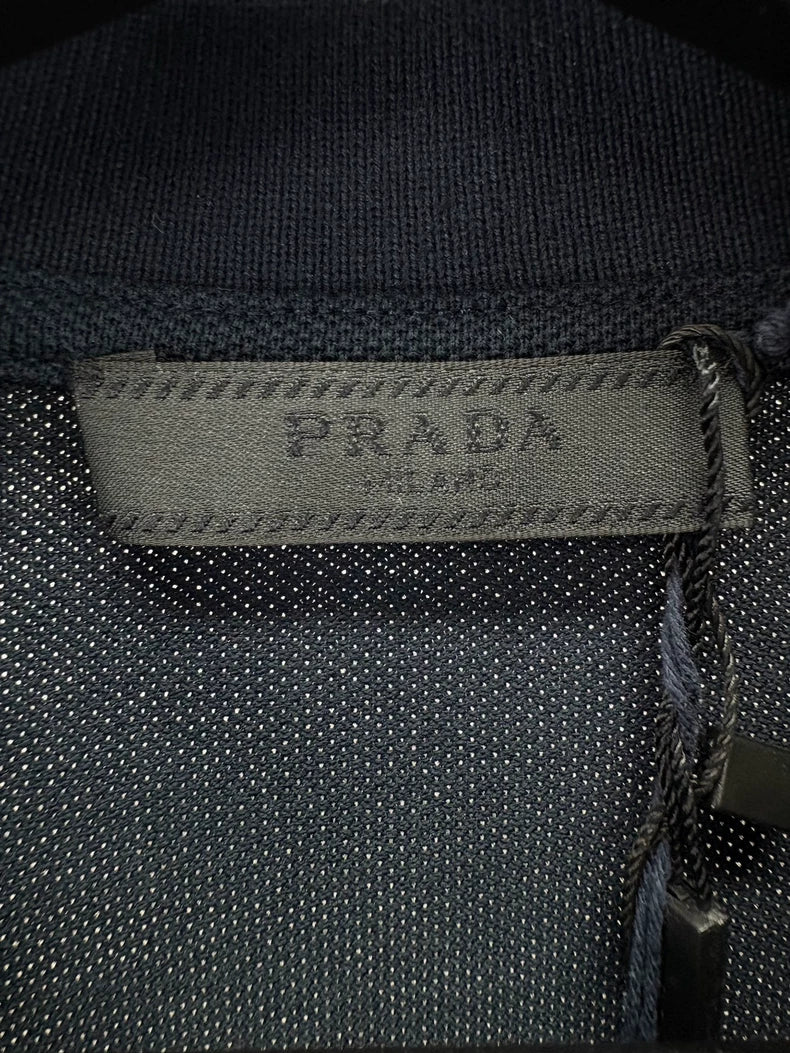 Prada Navy Blue Polo Shirt Size L