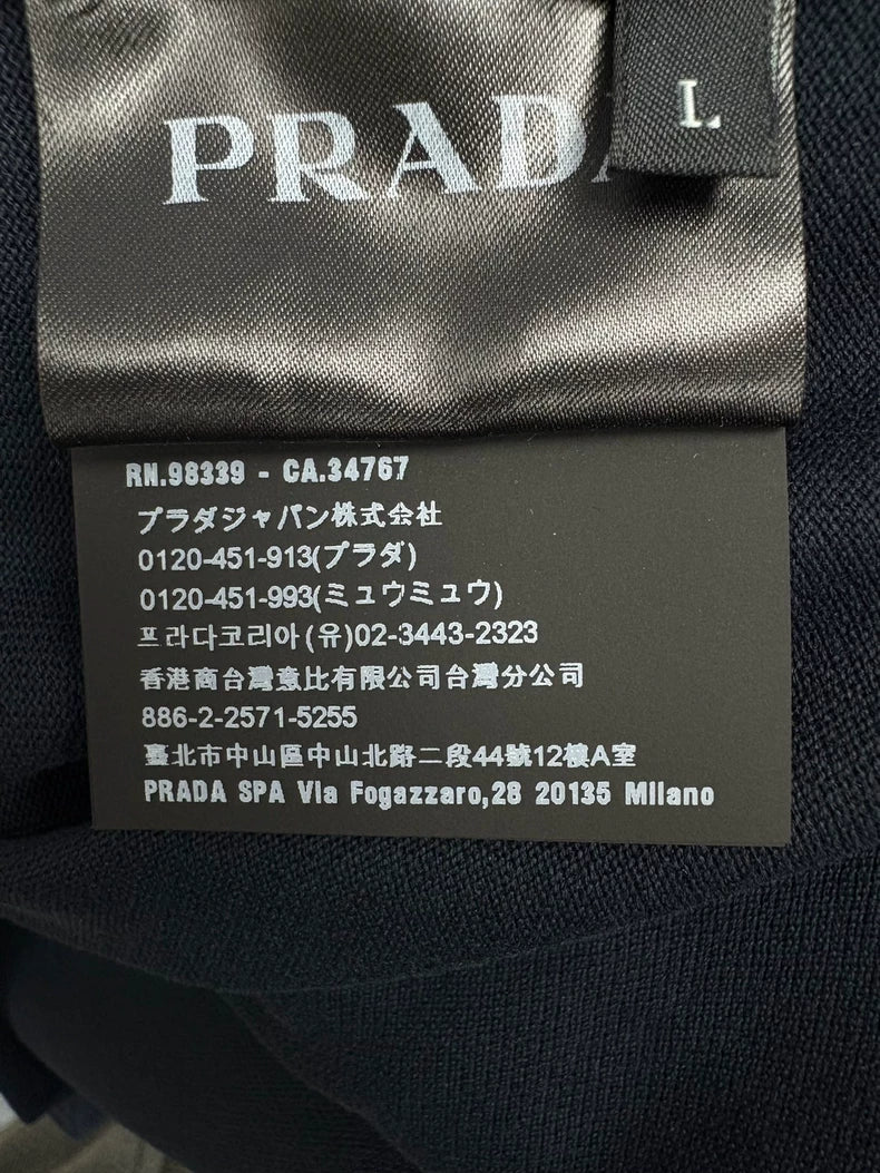 Prada Navy Blue Polo Shirt Size L