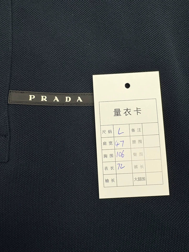 Prada Navy Blue Polo Shirt Size L