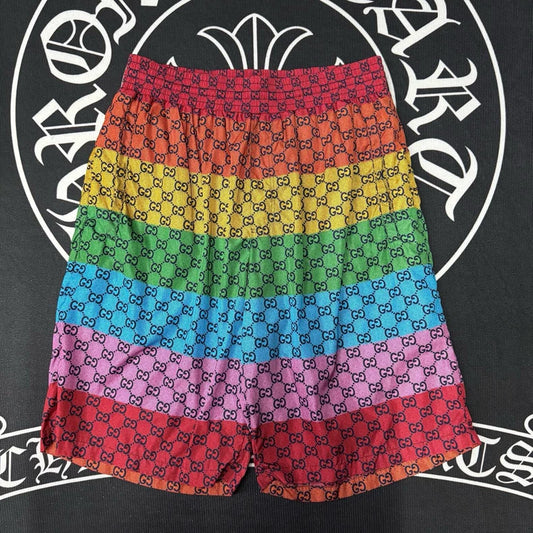Gucci Rainbow Striped Double G Shorts-yf