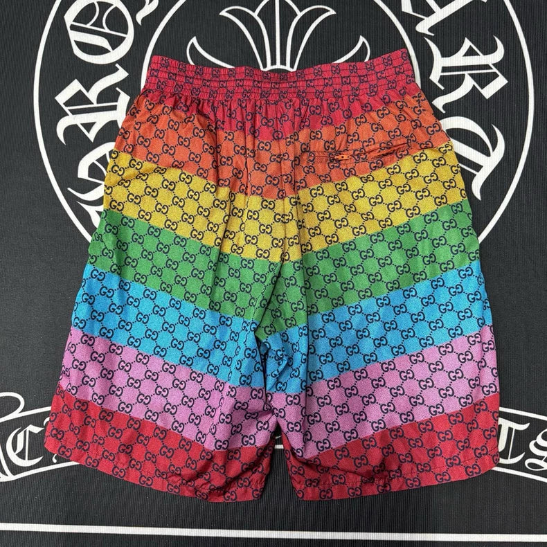 Gucci Rainbow Striped Double G Shorts-yf