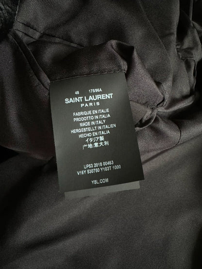 Saint Laurent Velvet Blazer with Gold Trim