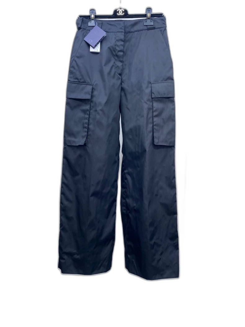 Prada Black Triangle Work Pants