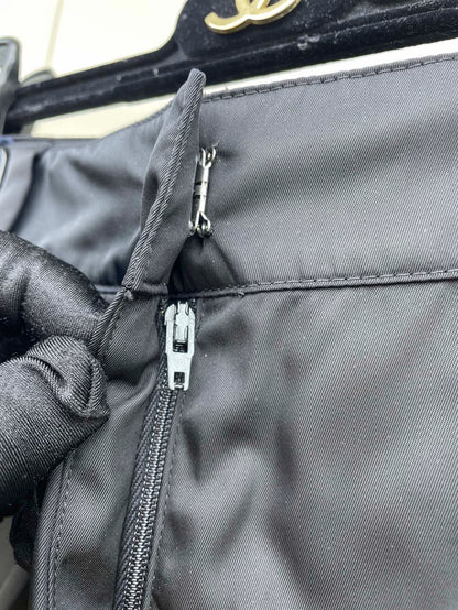 Prada Black Triangle Work Pants