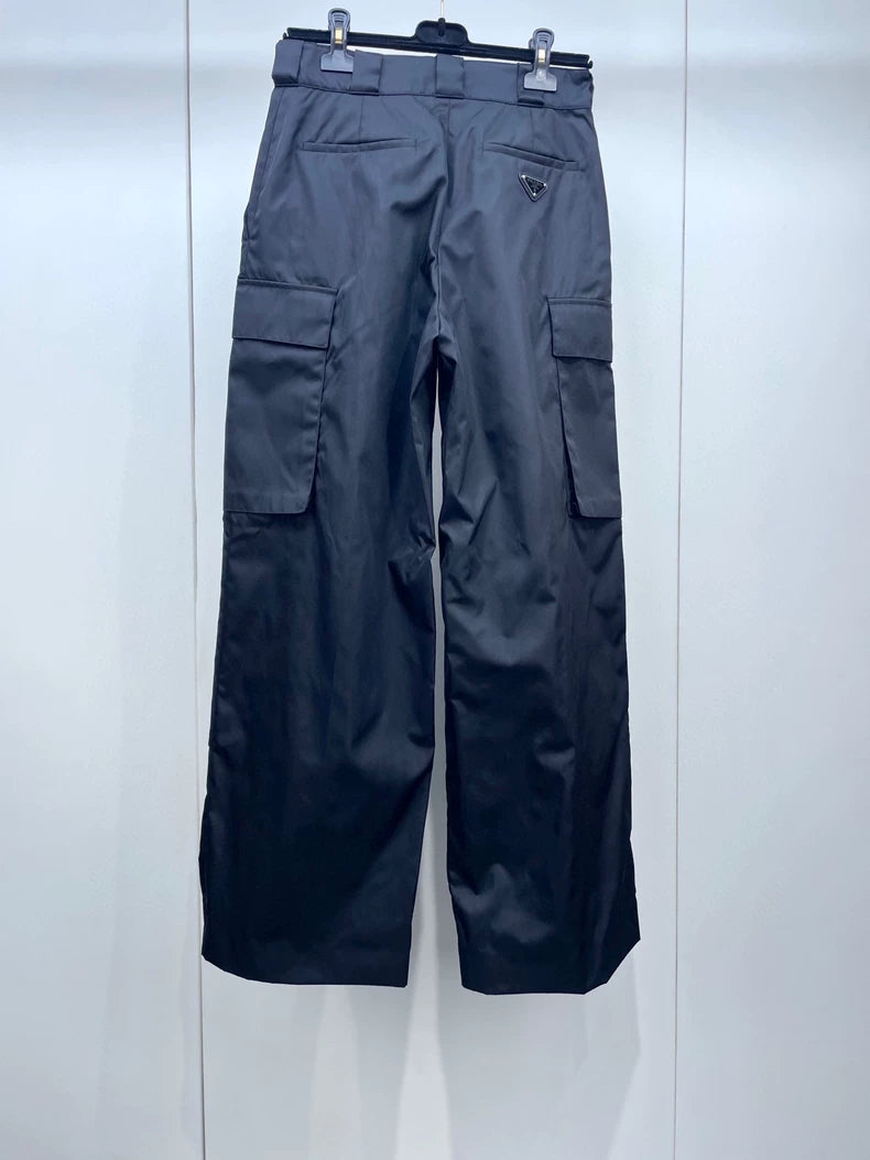 Prada Black Triangle Work Pants