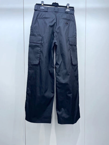 Prada Black Triangle Work Pants