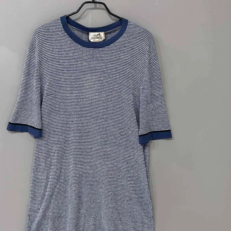 HERMES H Print Knit Short Sleeve Top-yf