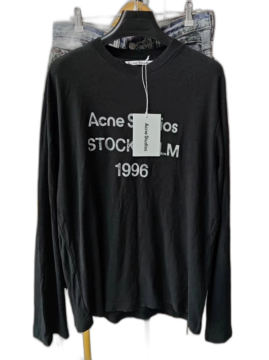Acne Studios 1996 Letter Print Long Sleeve Sweatshirt