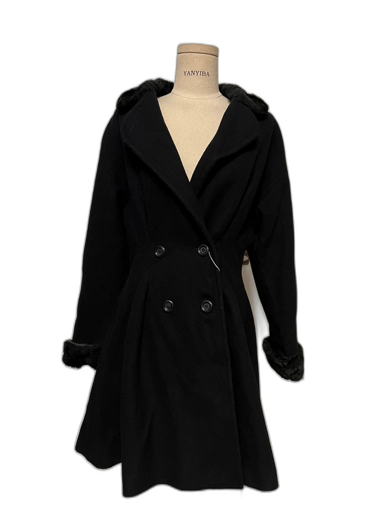 Vintage Prada Black Alpaca Wool Coat