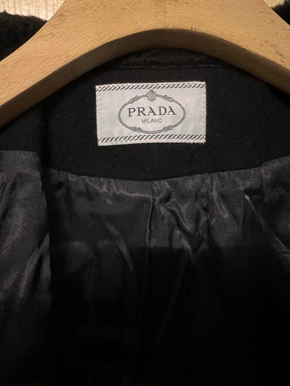 Vintage Prada Black Alpaca Wool Coat