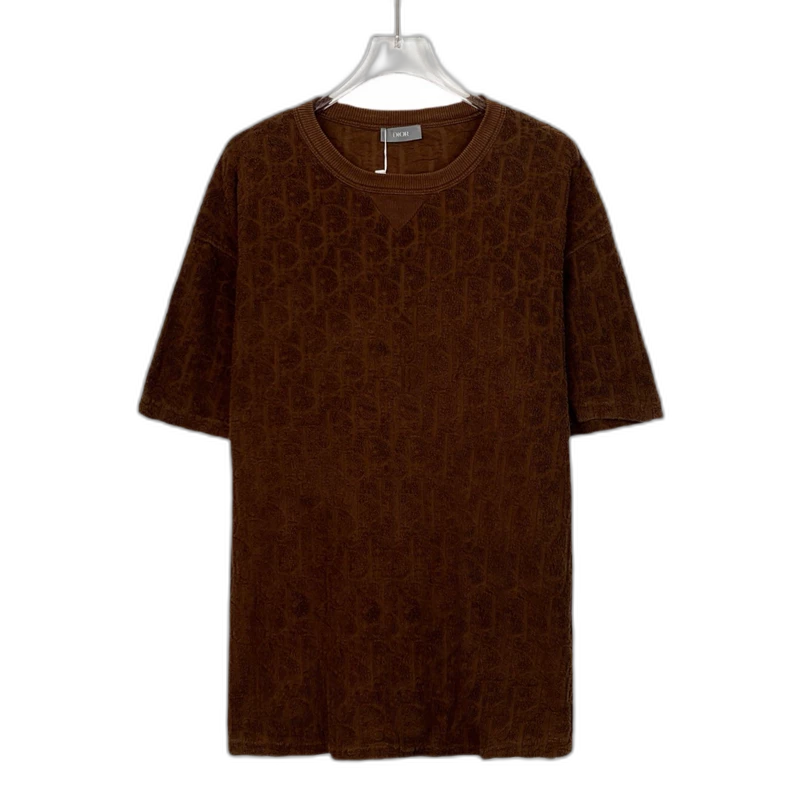 Brown Logo Printed Short Sleeve T-Shirt