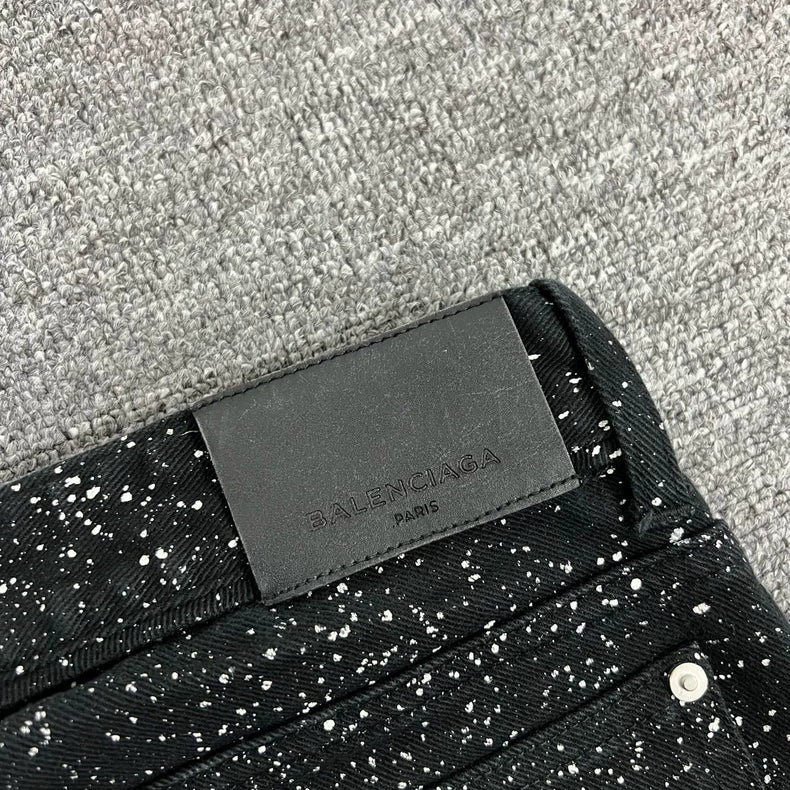 Balenciaga Sparkling Fitted Denim Pants
