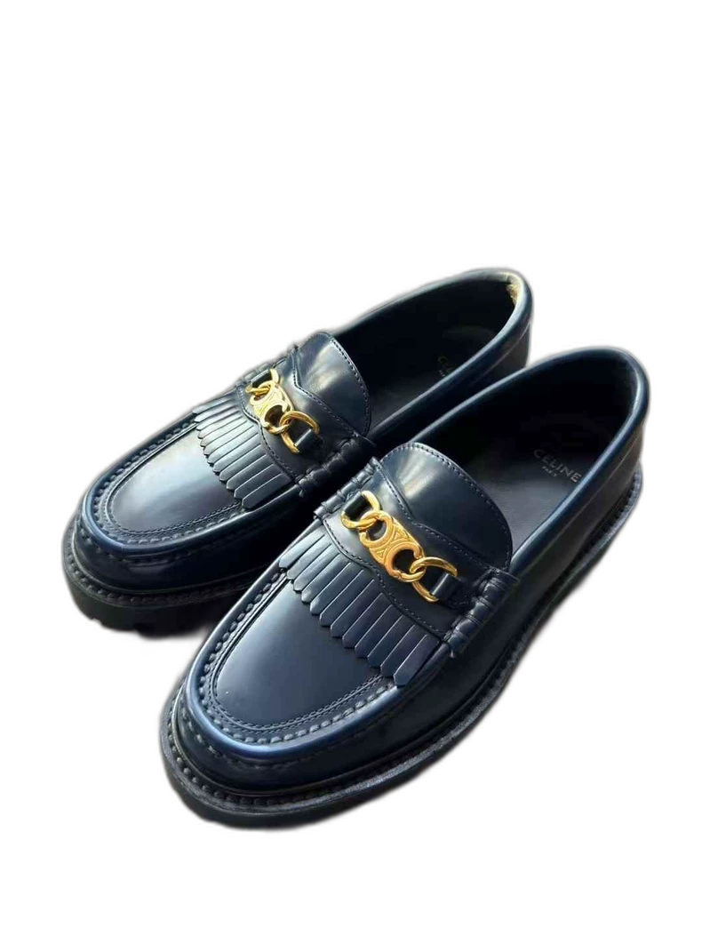 Celine Lock Closure Tassel Loafers