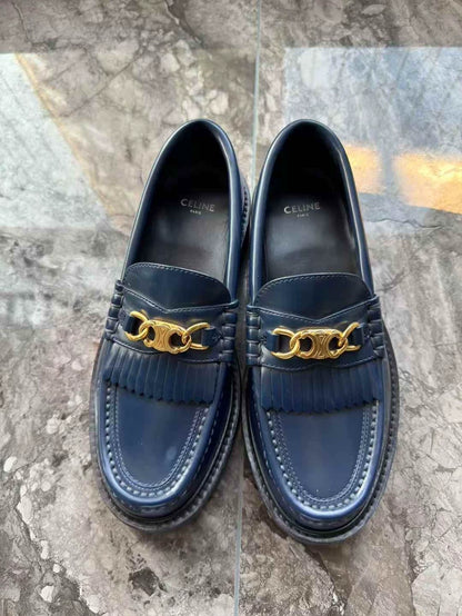 Celine Lock Closure Tassel Loafers