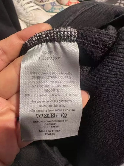 DIOR Crewneck Sweatshirt in Black Color-zp