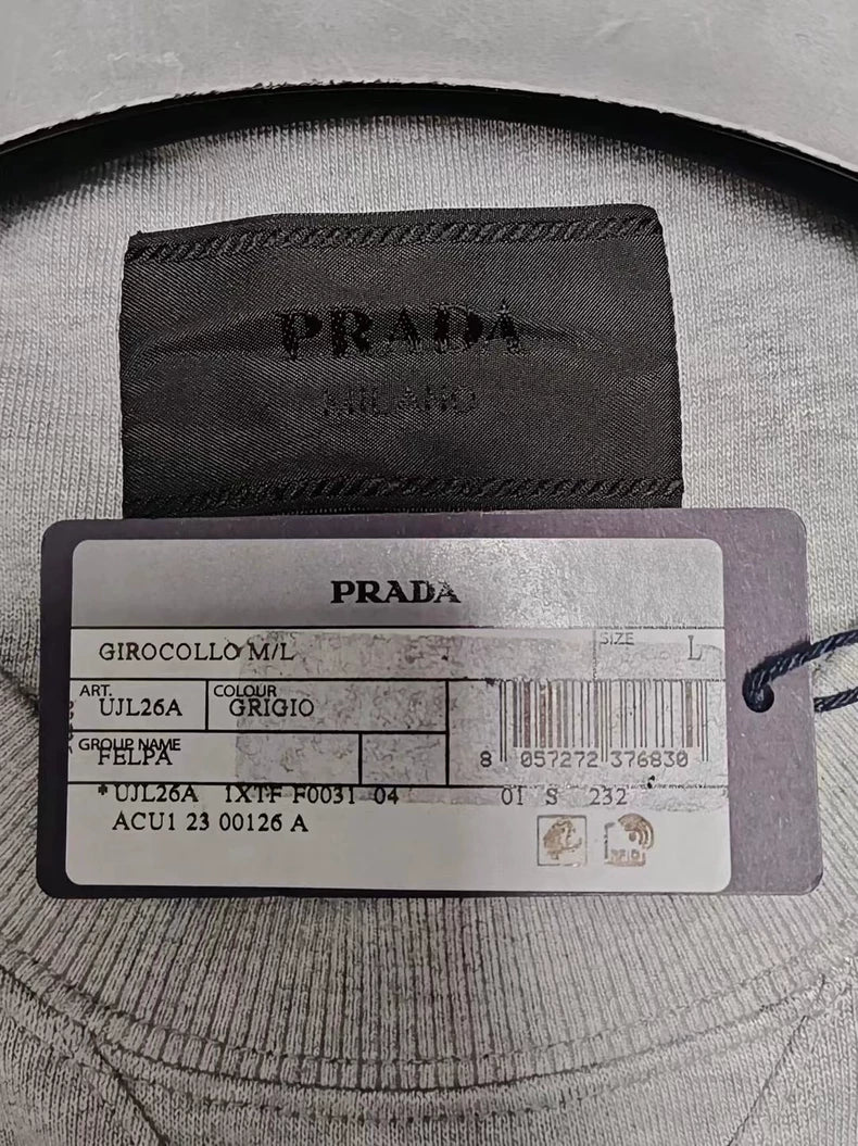 Prada Simple Long Sleeve Sweatshirt with Tag