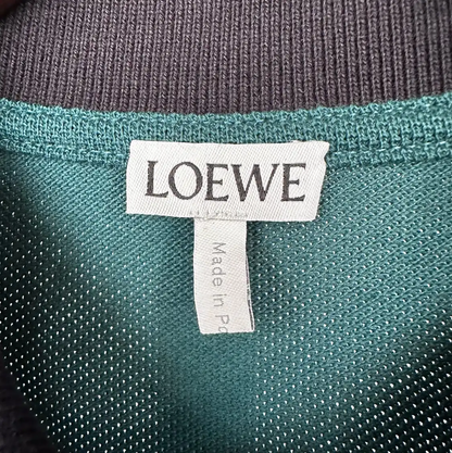 Loewe Men's Deep Green Cotton Polo Shirt 0089