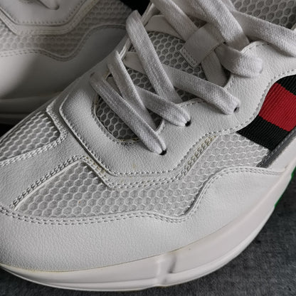 Gucci Rhyton Casual Dad Sneakers in White Red Green 0079