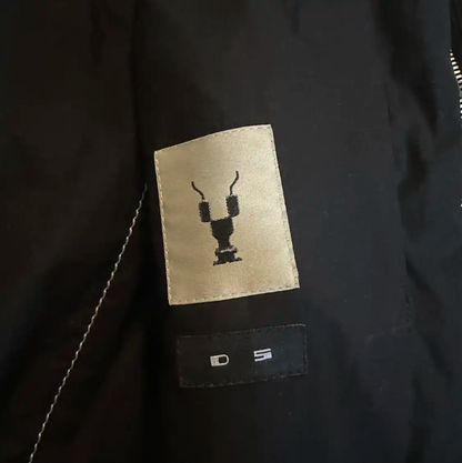 Rick Owens Black Cotton Long Sleeve Jacket 0089