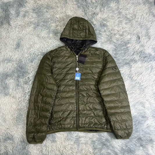 Prada Green Nylon Men's Puffer Jacket