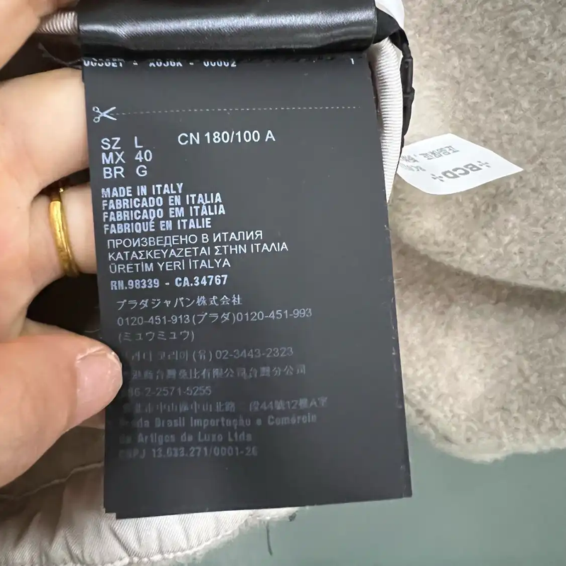 Prada Khaki Cotton Long Sleeve Sweatshirt