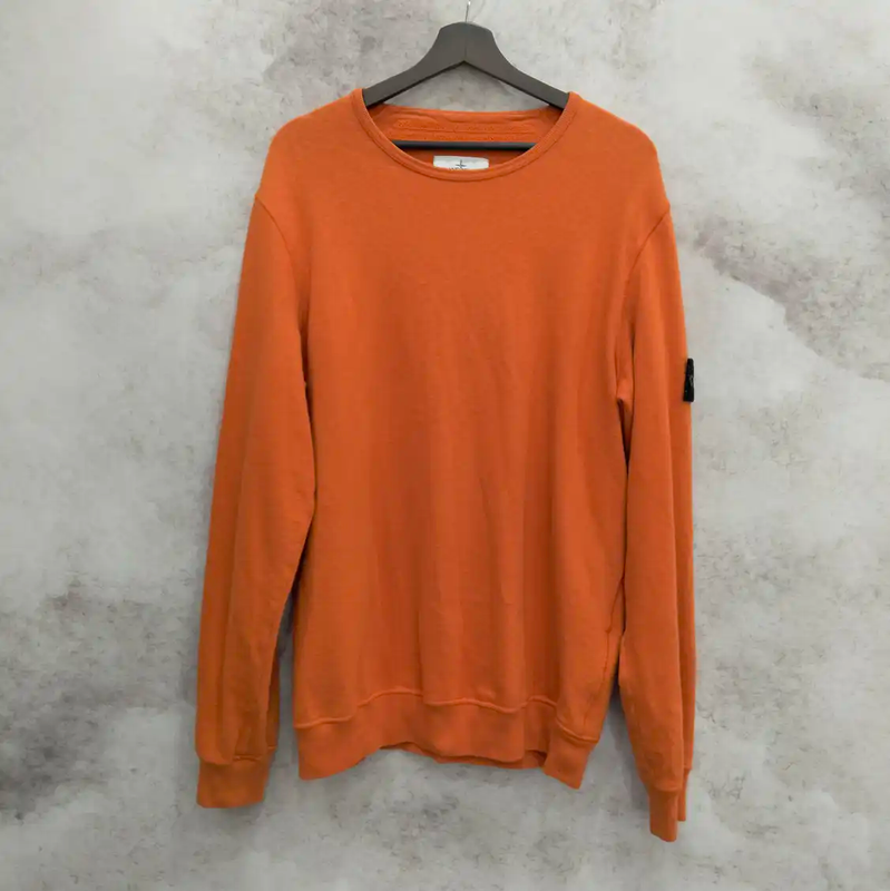 Stone Island Orange Long Sleeve Sweatshirt for Men 0089