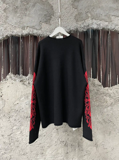 Chrome Hearts Black Cashmere Pullover Sweater 0089
