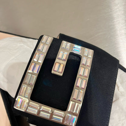 Gucci Crystal GG Logo Black Slide Sandals 0079