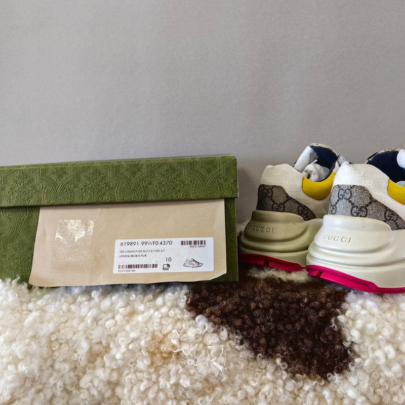 Gucci Rhyton Monogram Low-Top Sneakers for Men 0079