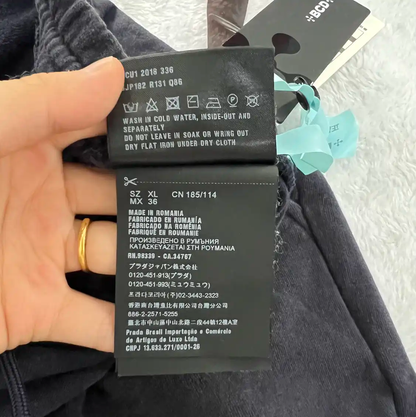 Prada Men's Black Cotton Casual Pants