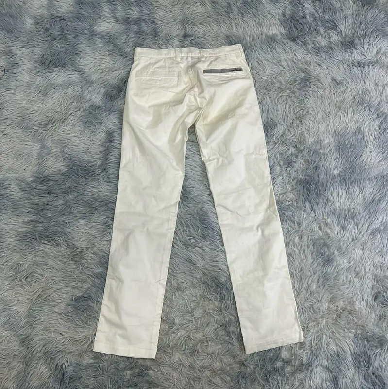 Stone Island Men's Casual White Cotton Pants 0089