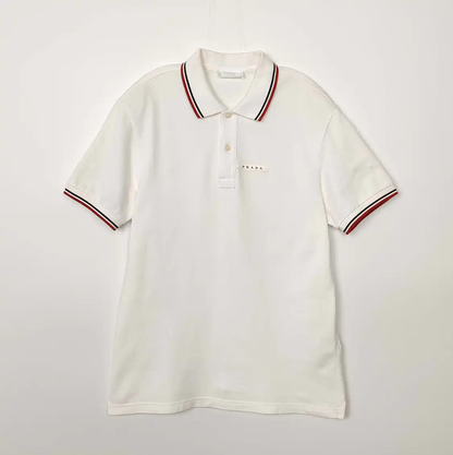 Prada White Cotton Men's Polo Shirt