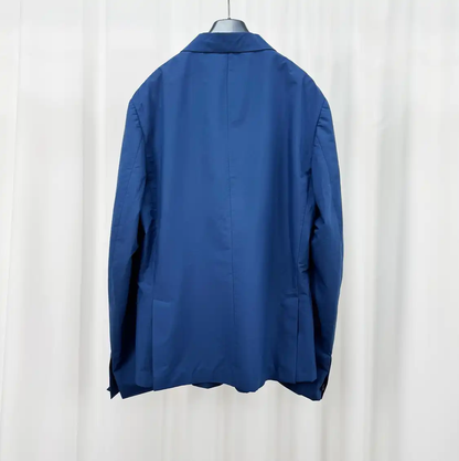 Prada Men's Long Sleeve Blue Nylon Jacket