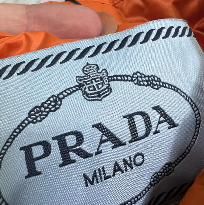 Prada Men's Orange Down Jacket Size S