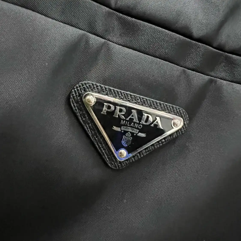 Prada Black Logo Cotton Casual Pants