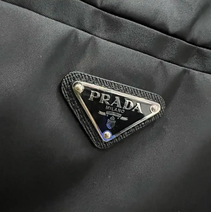 Prada Black Logo Cotton Casual Pants