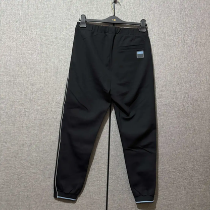 Prada Men's Black Casual Pants with Logo