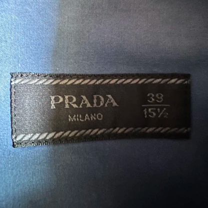 Prada Men's Light Blue Long Sleeve Shirt