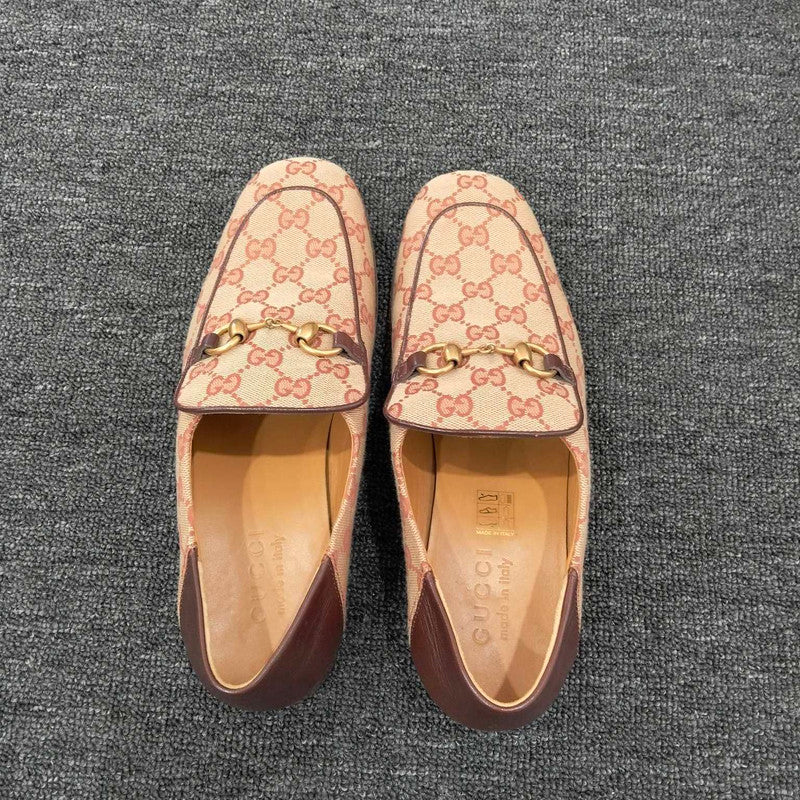 Gucci Khaki GG Horsebit Loafers for Men 0079
