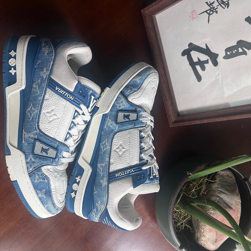 Louis Vuitton Denim Low Top Sneakers for Men and Women 0079
