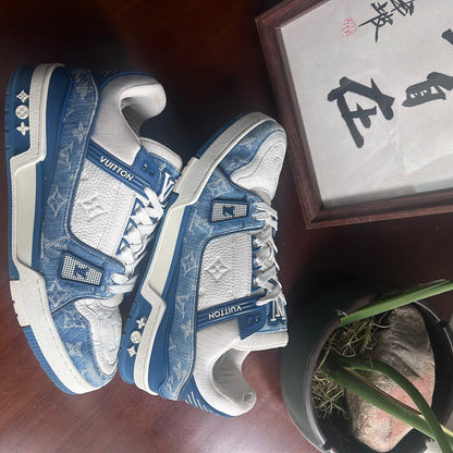 Louis Vuitton Denim Low Top Sneakers for Men and Women 0079