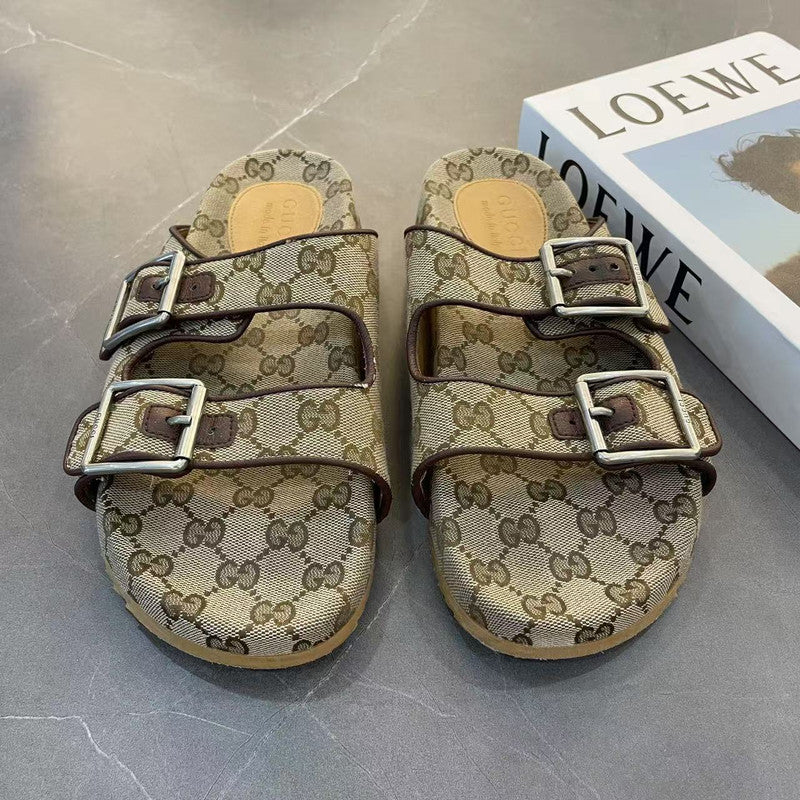 Gucci Double G Logo Buckle Slide Sandals 0079
